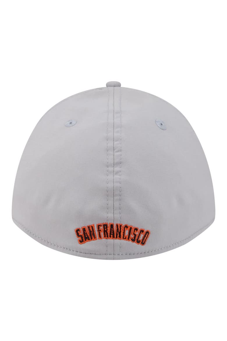 Men's New Era Gray San Francisco Giants Patch 39THIRTY A-Frame M-Crown Perforated Flex Hat, Alternate, color, Gray