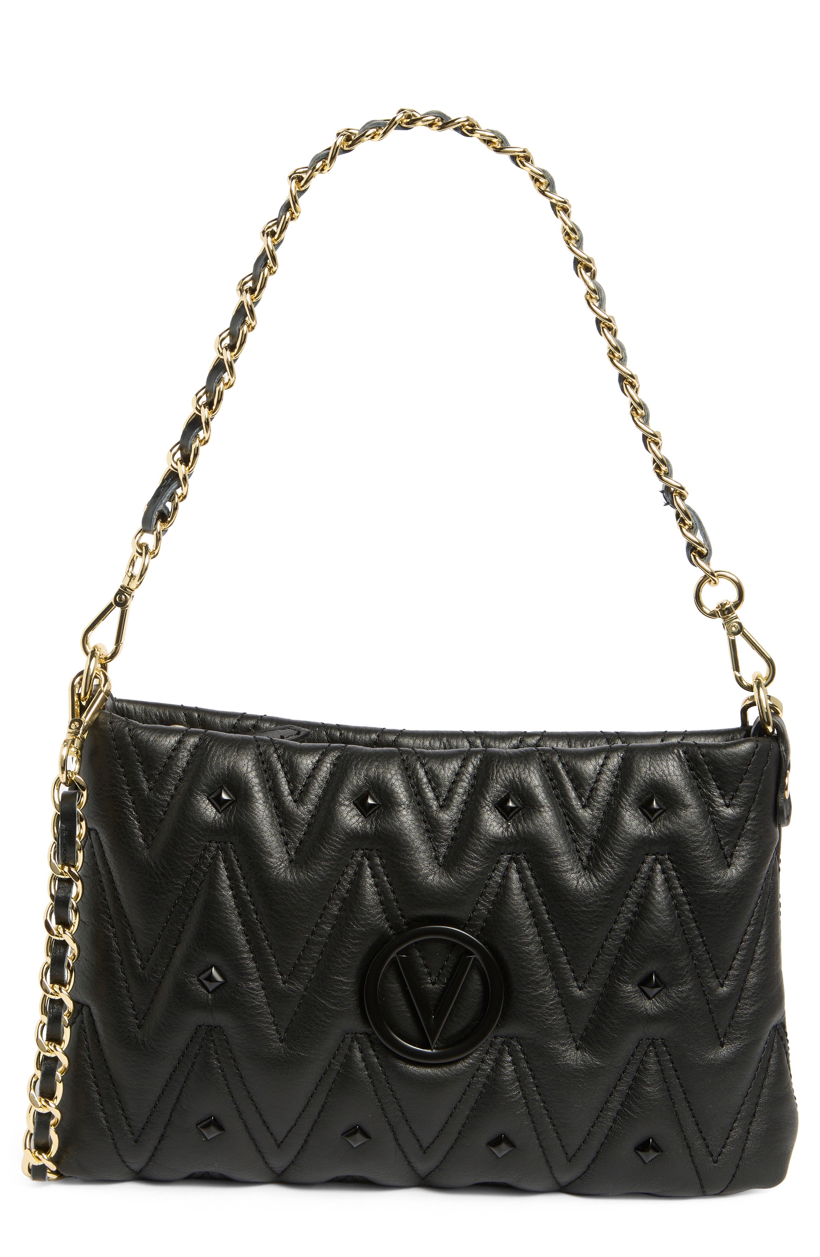 VALENTINO BY MARIO VALENTINO Vanille Diamond Quilted Leather Shoulder Bag
