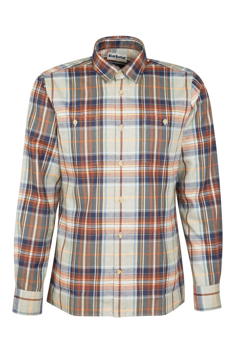 Waterfoot Thermo Weave Plaid Button-Up Shirt, Alternate, color, OLIVE