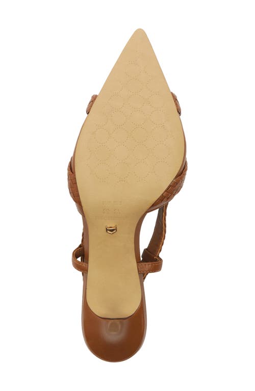 Arezzo Raven Slingback Pointed Toe Pump In Rich Caramel