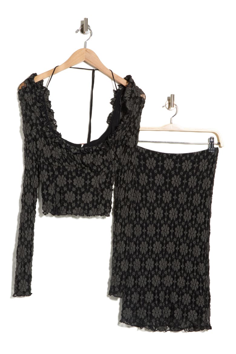 Lucinda Floral Lace 2-Piece Set, Main, color, BLACK COMBO