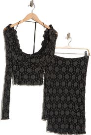 Free People Lucinda Floral Lace 2-Piece Set