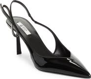 Prada Bow Ponted Toe Slingback Pump