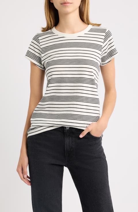 The Slub Stripe Cotton T-Shirt