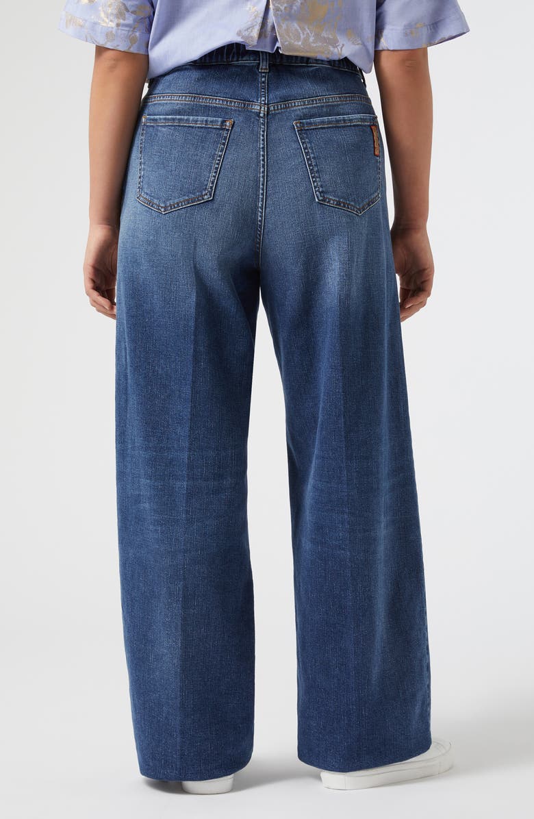 Marina Rinaldi Lembi Wide Leg Sailor Jeans, Alternate, color, Navy