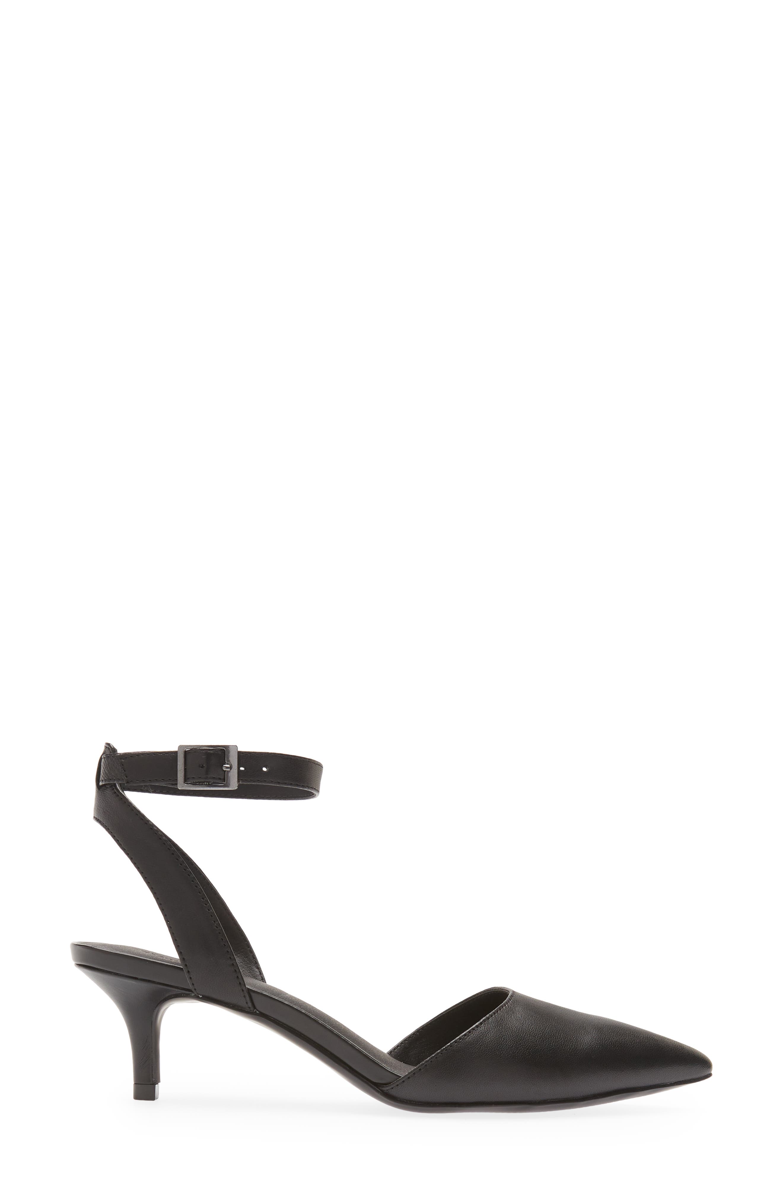 Nordstrom Pearla Kitten Heel Ankle Strap Pump, Alternate, color, Black
