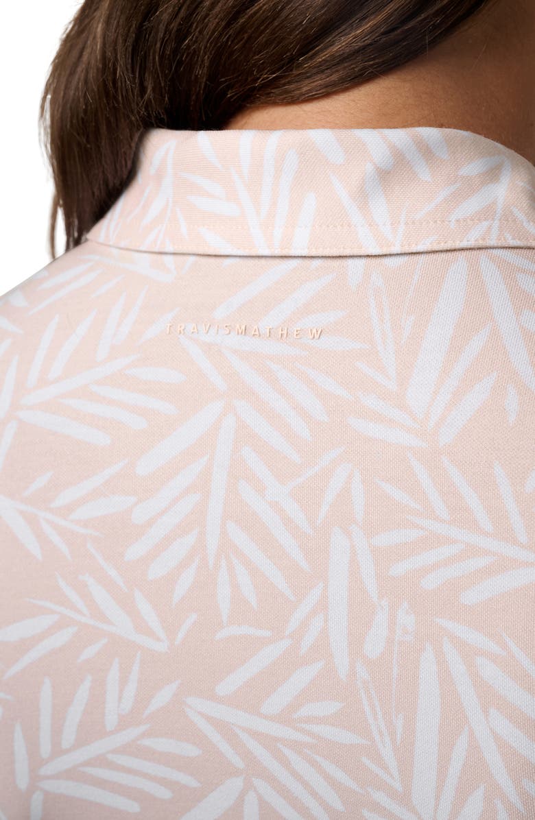 TravisMathew Featherweight Active Racerback Polo, Alternate, color, Sheer Pink Multi