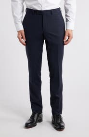 Jack Victor Patrick Flat Front Stretch Wool Dress Pants