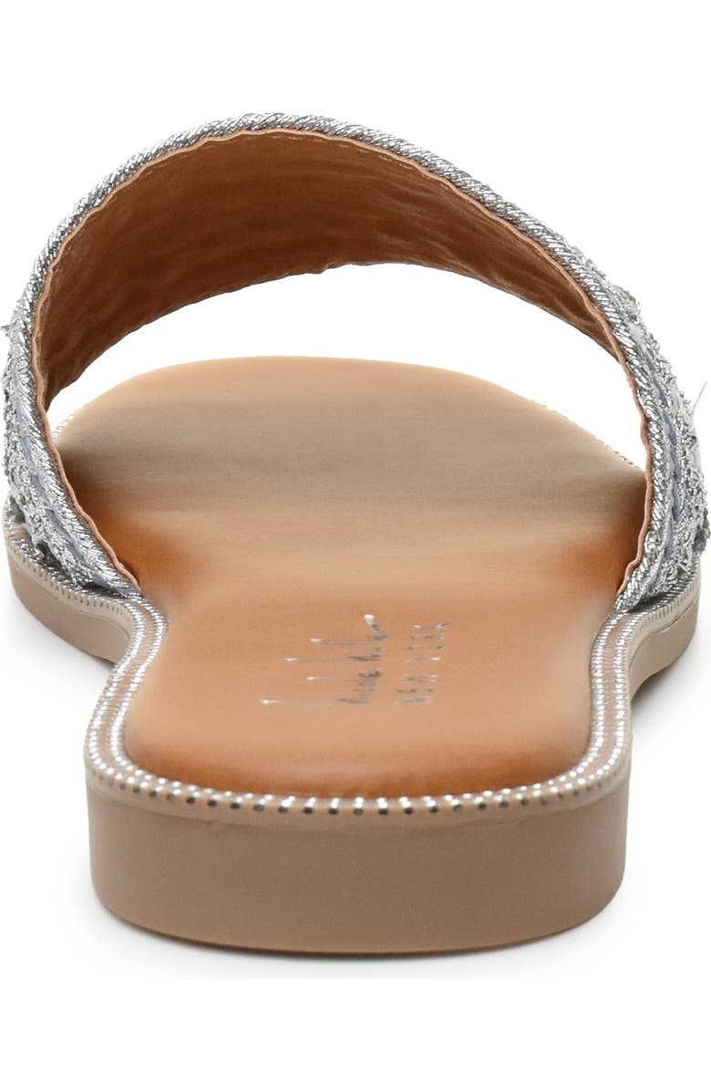 Nicole Miller Rhinestone Woven Slide Sandal, Alternate, color,