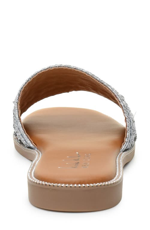 NICOLE MILLER NICOLE MILLER RHINESTONE WOVEN SLIDE SANDAL