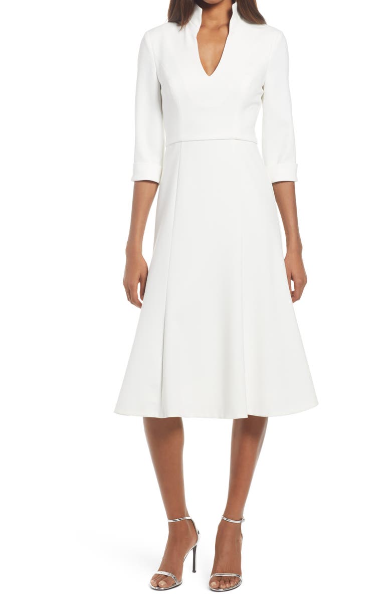 Black Halo Kensington Fit & Flare Midi Dress, Main, color, 