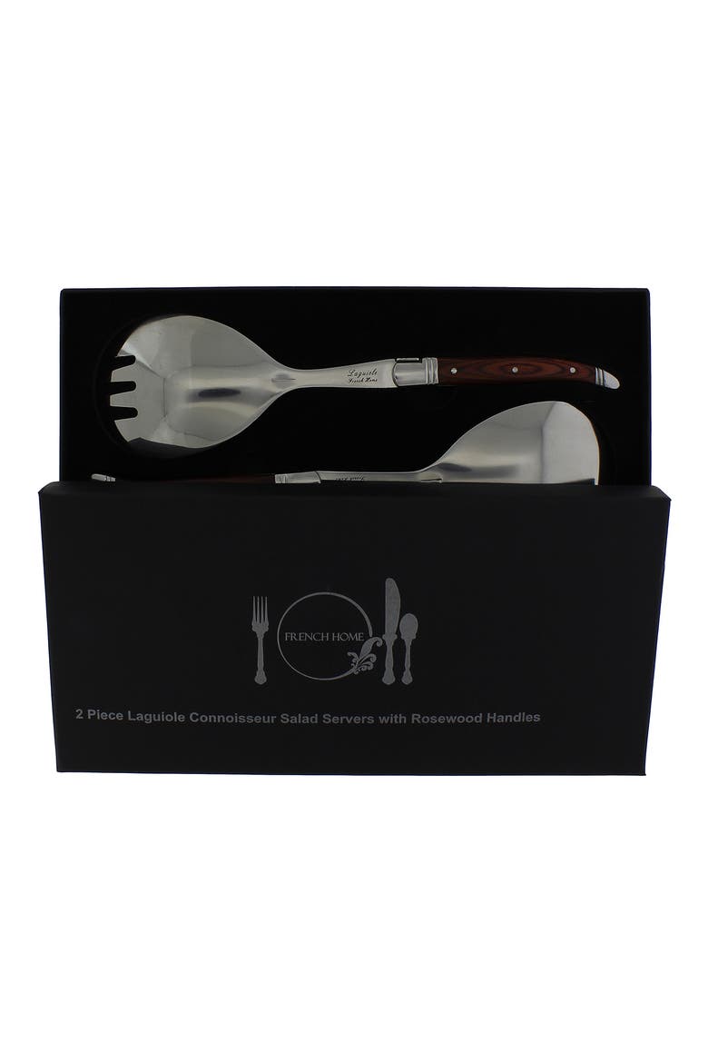2-Piece Laguiole Connoisseur Rosewood Salad Servers, Alternate, color, WOOD GRAIN