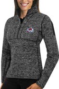 ANTIGUA Women's Antigua Charcoal Colorado Avalanche Fortune Half-Zip Sweatshirt