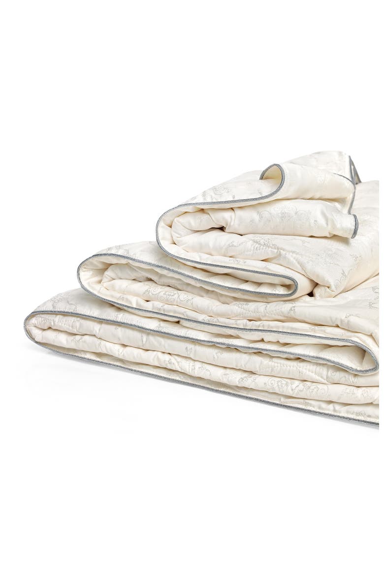 Celesta cashmere silk comforter, Alternate, color, White