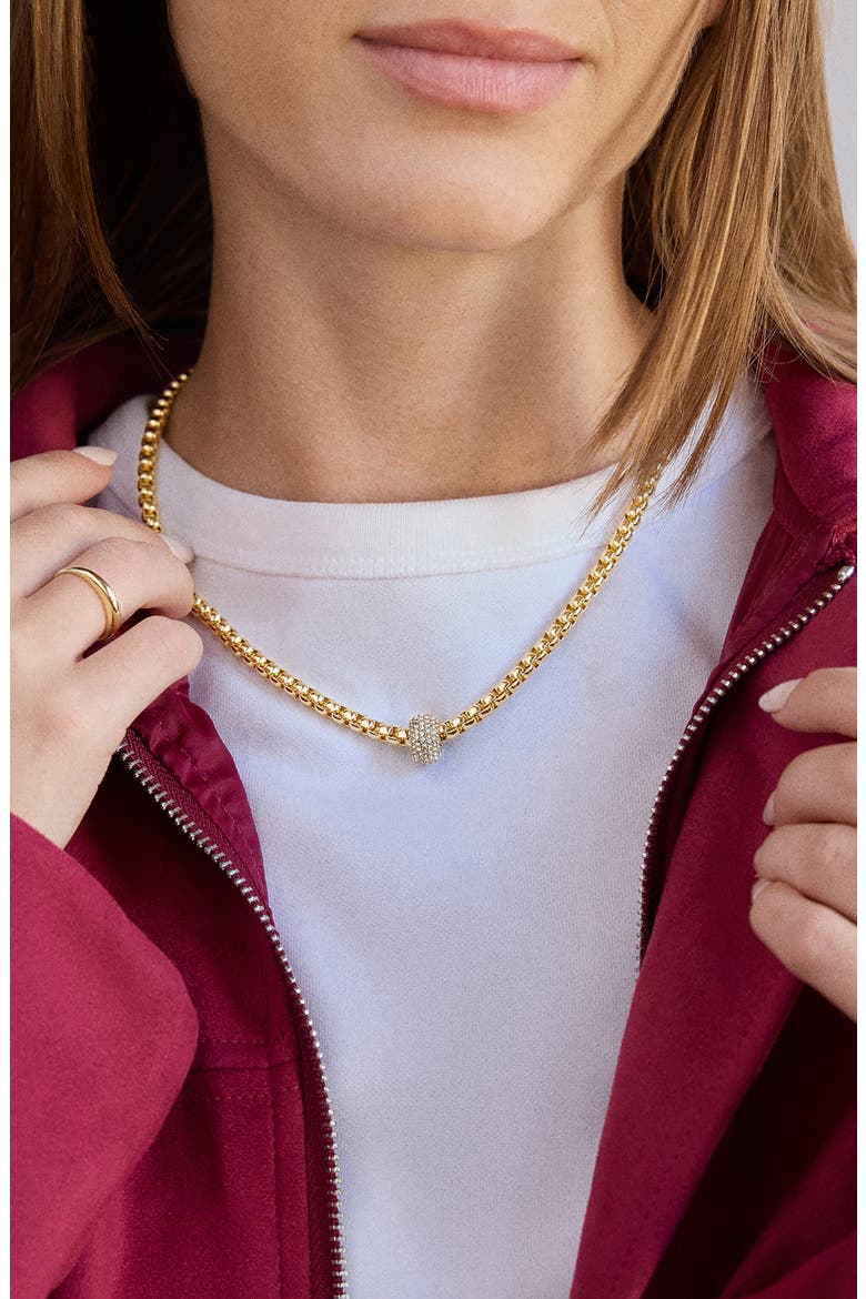 Jonie Pavé Pendant Necklace, Alternate, color, GOLD/ CLEAR