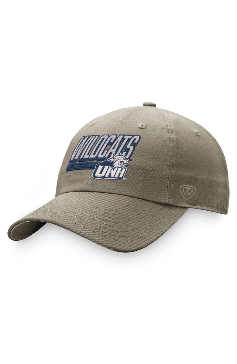 TOP OF THE WORLD Men's Top of the World Khaki New Hampshire Wildcats Slice Adjustable Hat, Main, color, 