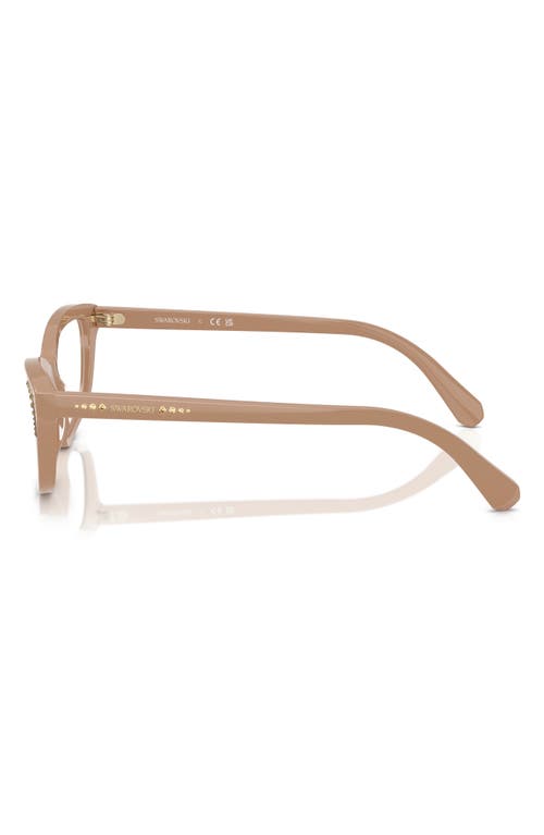 Swarovski 54mm Irregular Optical Glasses In Beige