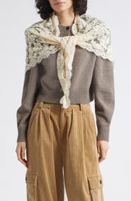 Sea NY Kirra Lace Cardigan with Scarf