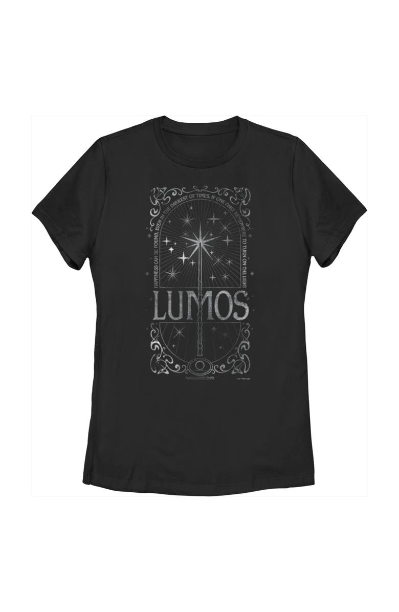 HARRY POTTER Women's Harry Potter Lumos Happiness Spell  Graphic T-Shirt, Main, color, Black