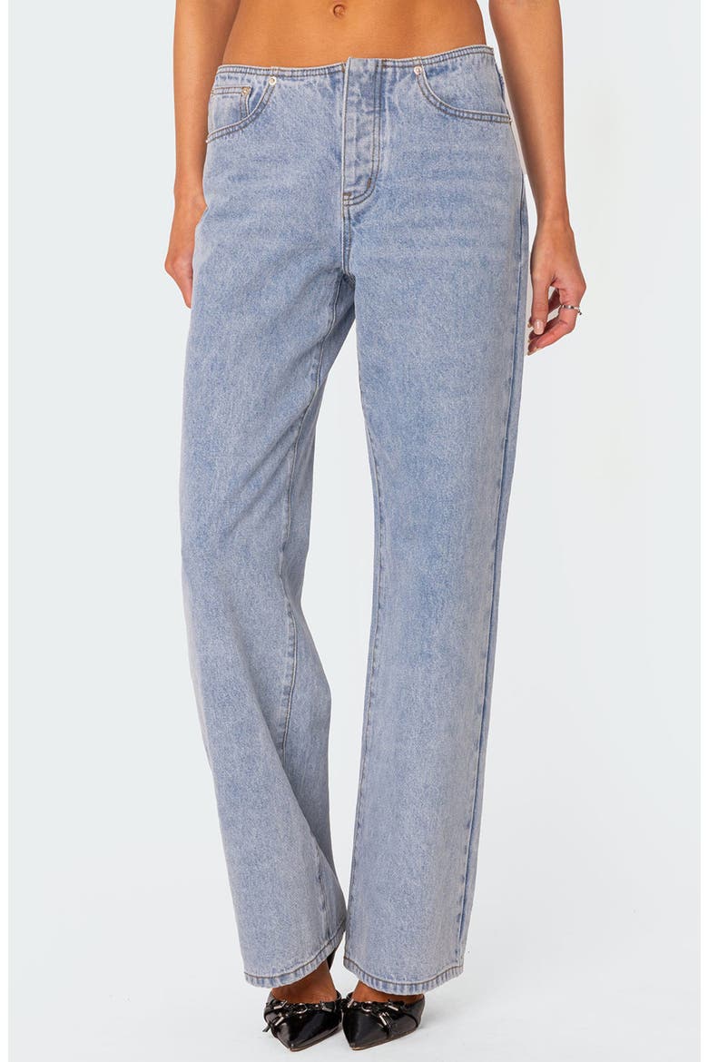 Relaxed No Waistband Jeans, Main, color, LIGHT-BLUE