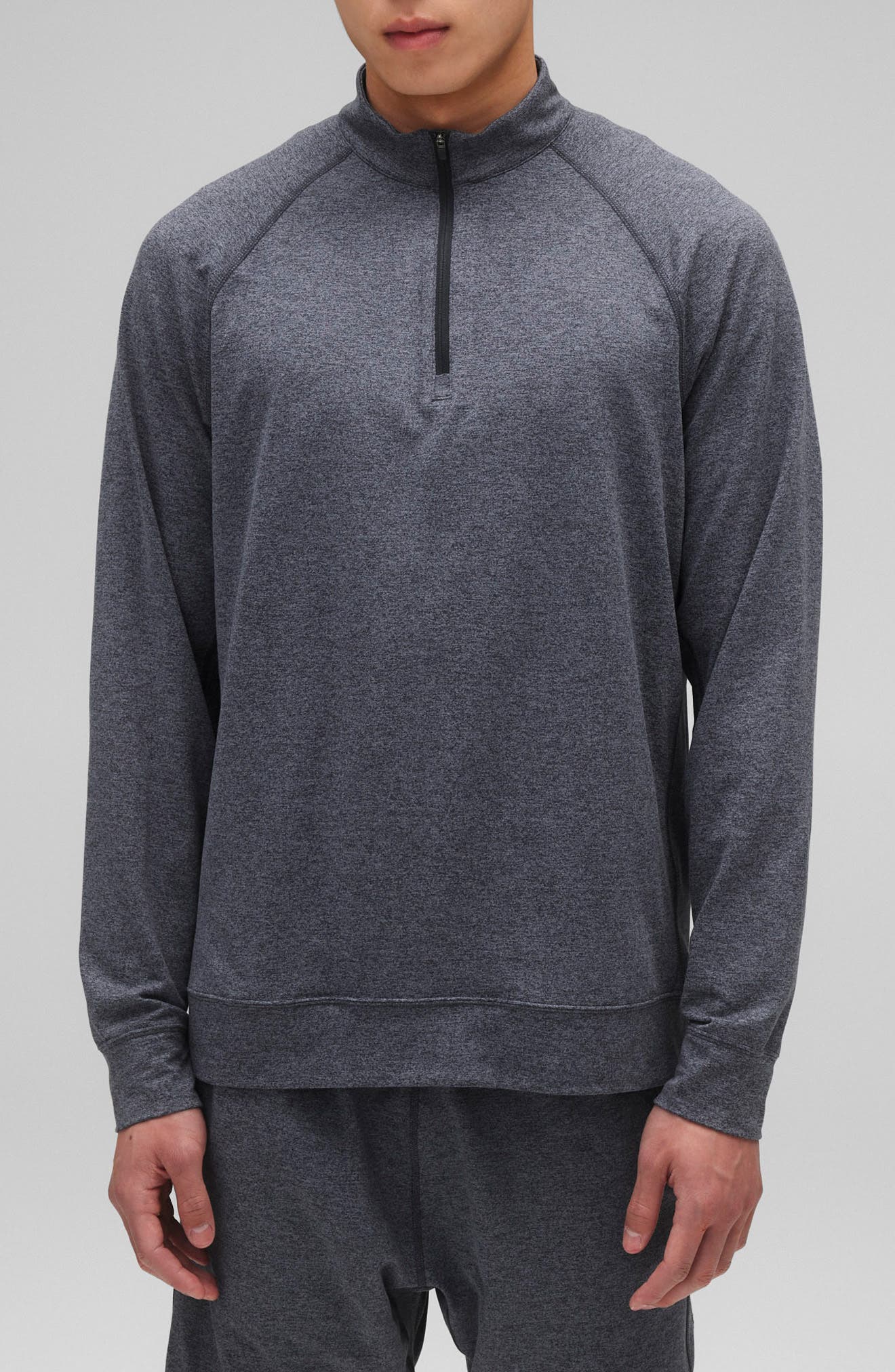 Reigning Champ Recovery Brushed Jersey Quarter Zip Pullover