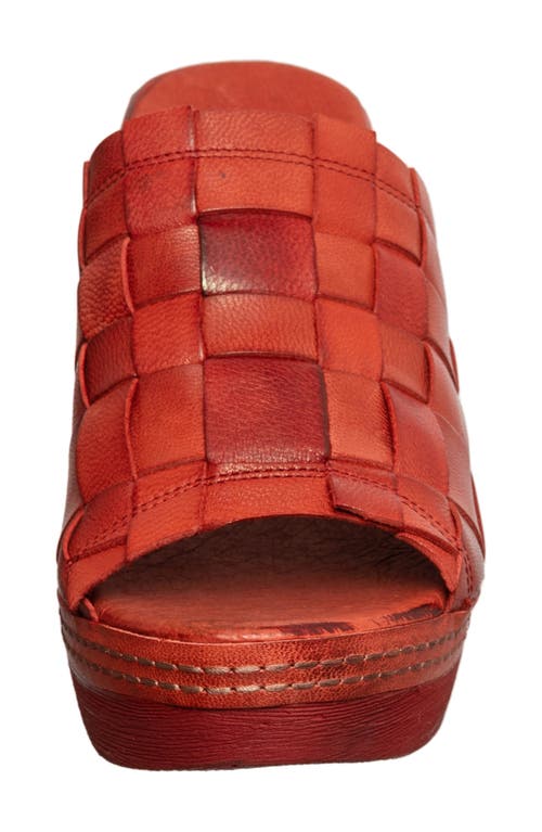 Antelope Tamia Weave Slide Sandal In Red