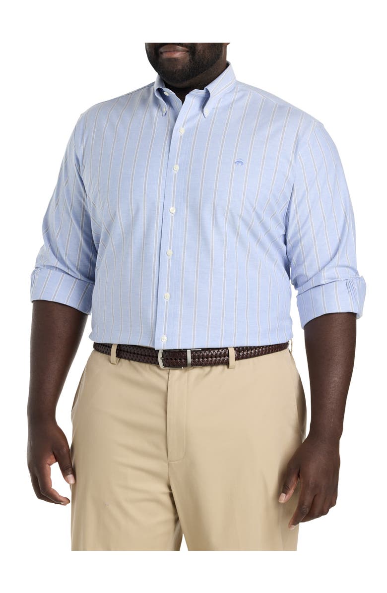 Brooks Brothers Non-Iron Striped Oxford Sport Shirt, Main, color, 