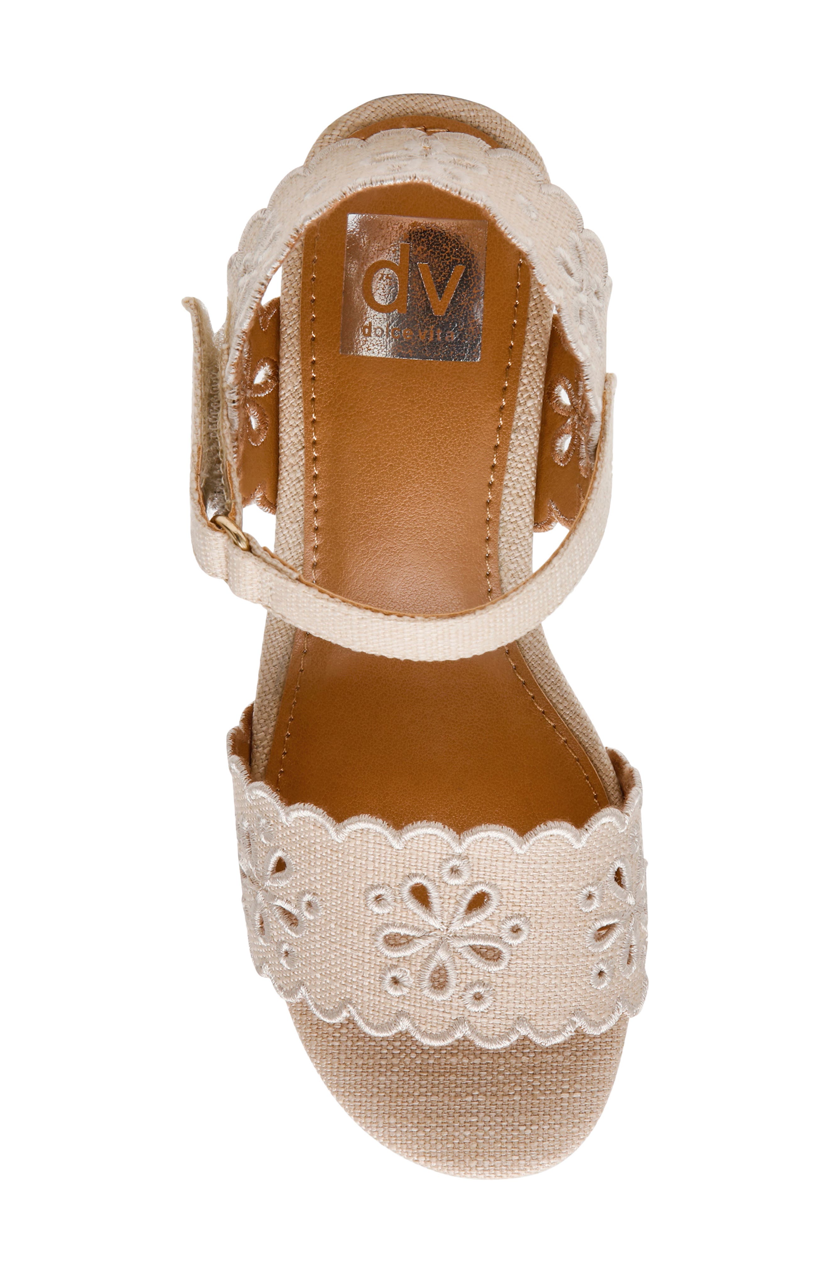 DV by Dolce Vita Kids' Gazzel Linen Sandal, Alternate, color, Natural