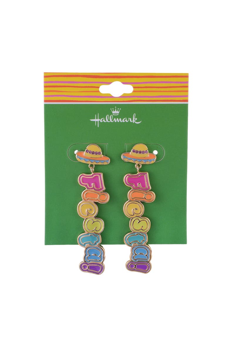 Enamel Fiesta Linear Drop Earrings, Alternate, color, Multicolored