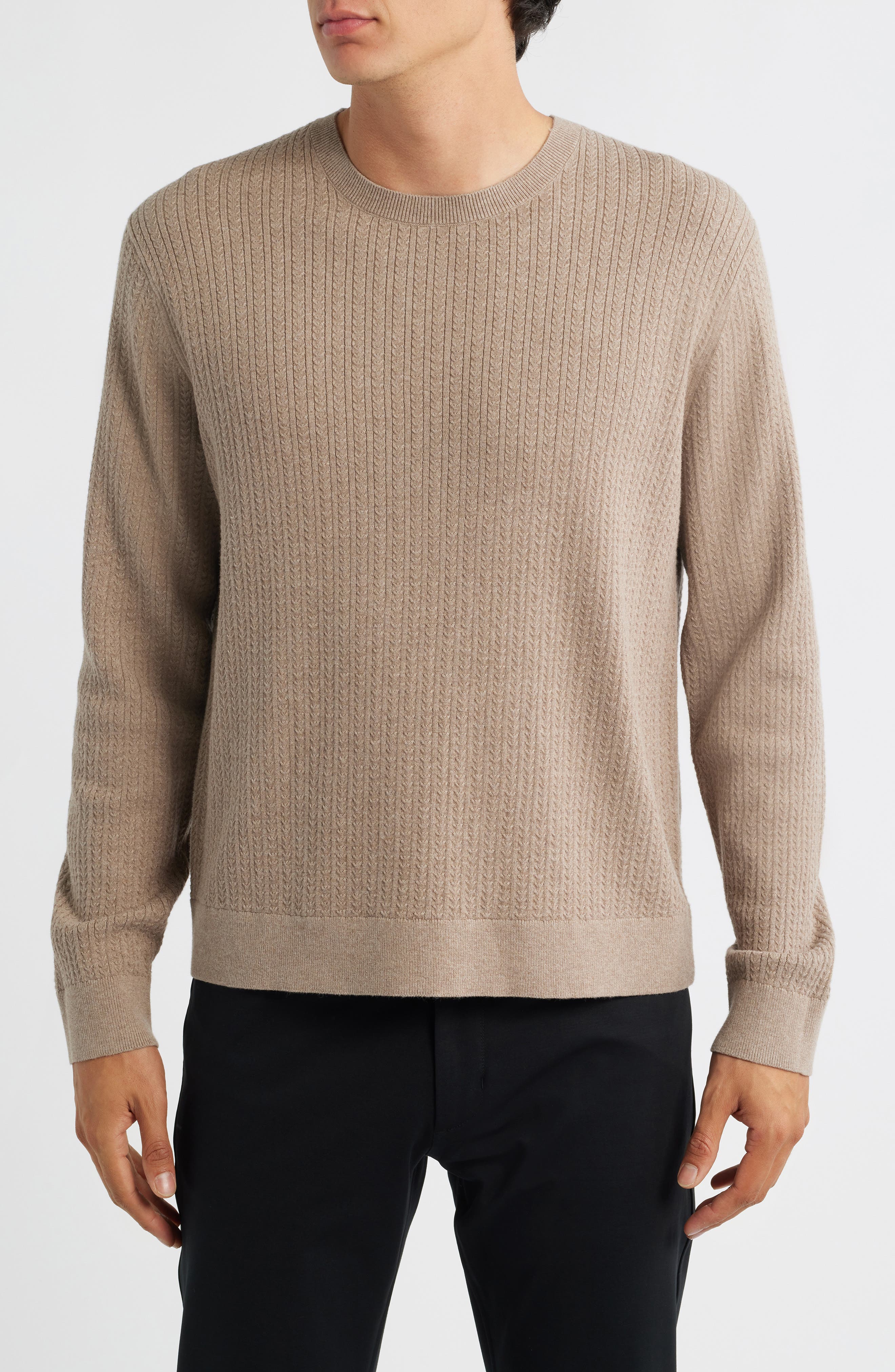 Riland Cable Stitch Cotton Crewneck Sweater - image 5