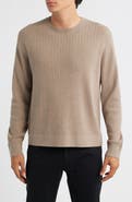 Theory Riland Cable Stitch Cotton Crewneck Sweater