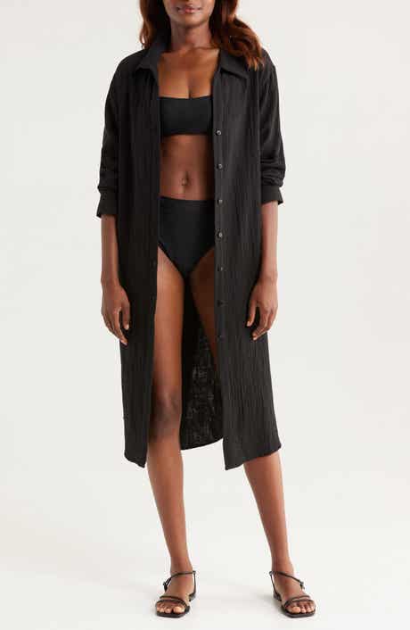 Nordstrom Cotton Gauze Cover-Up Shirtdress