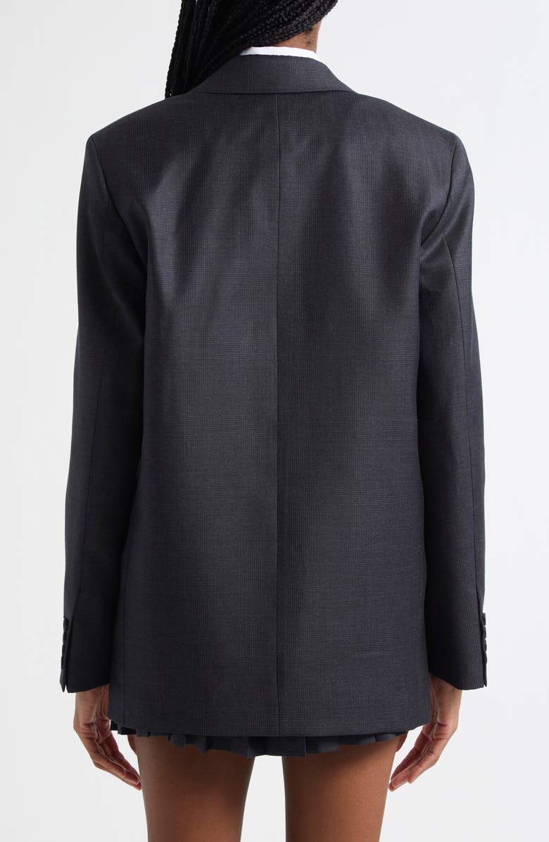 Sporty & Rich Friars Glen Plaid Wool Blazer, Alternate, color, Dark Grey