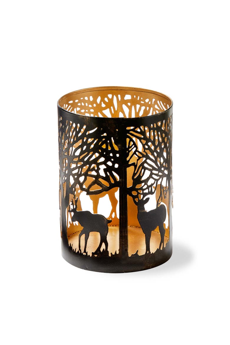 Forest Luminary Black Iron Candle Holders for Christmas, Main, color, Black