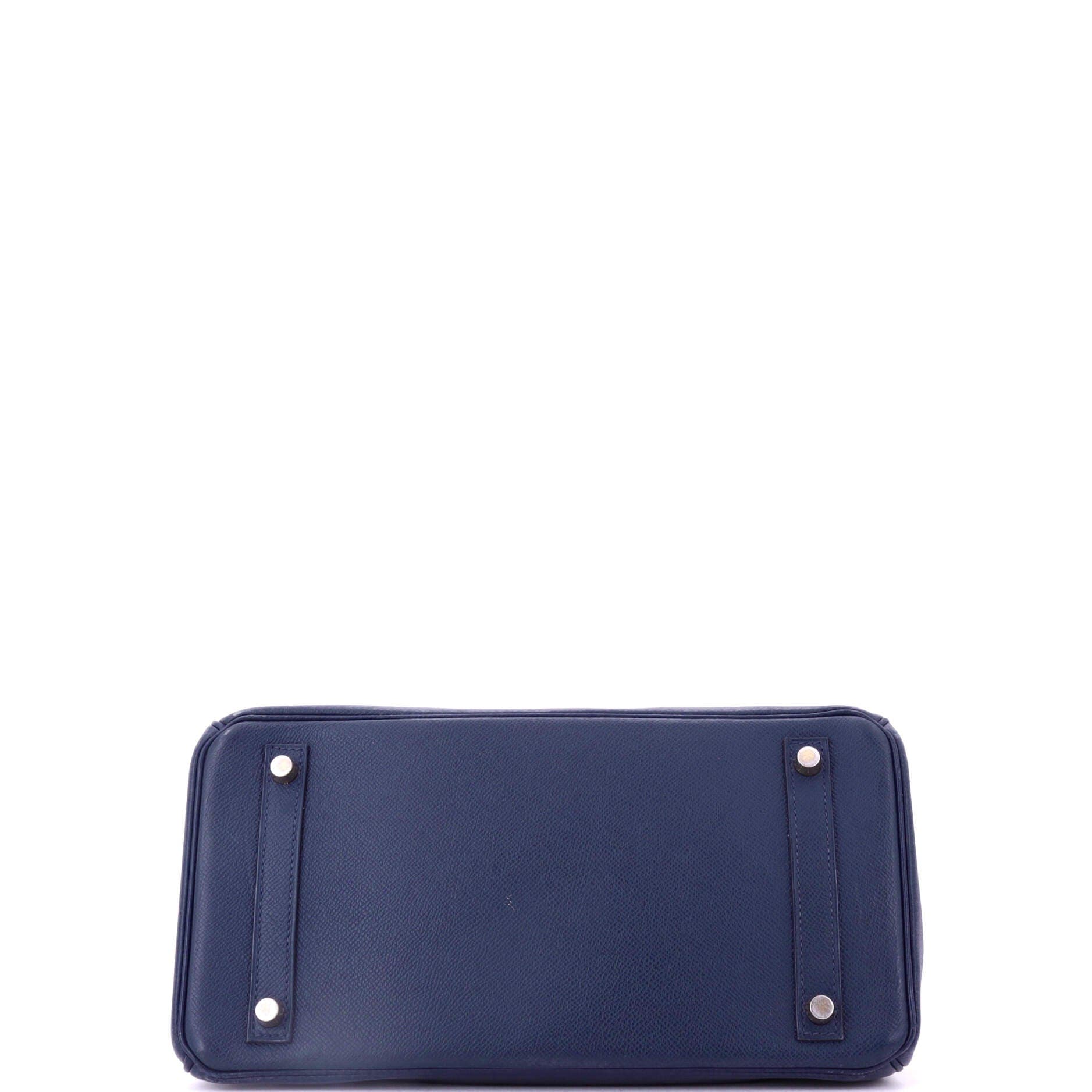 Pre-Owned Hermes Birkin Handbag Blue Epsom with Gold Hardware 30, Alternate, color, Bleu Saphir