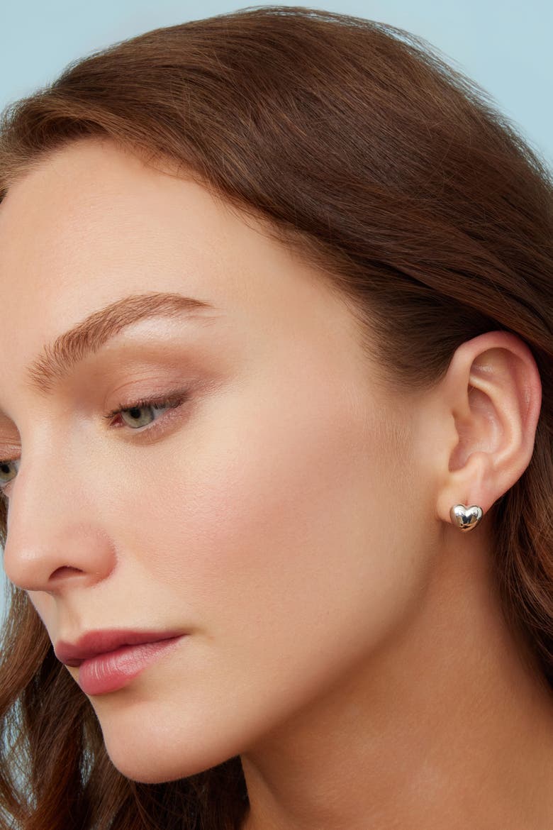Lover Studs in Sterling Silver, Alternate, color, Silver