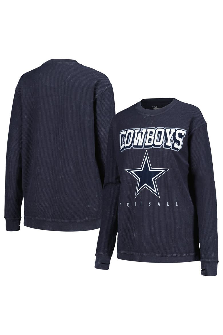 Women's G-III 4Her by Carl Banks Navy Dallas Cowboys Comfy Cord Pullover Sweatshirt, Main, color, Navy