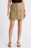 DKNY Faux Leather Skirt