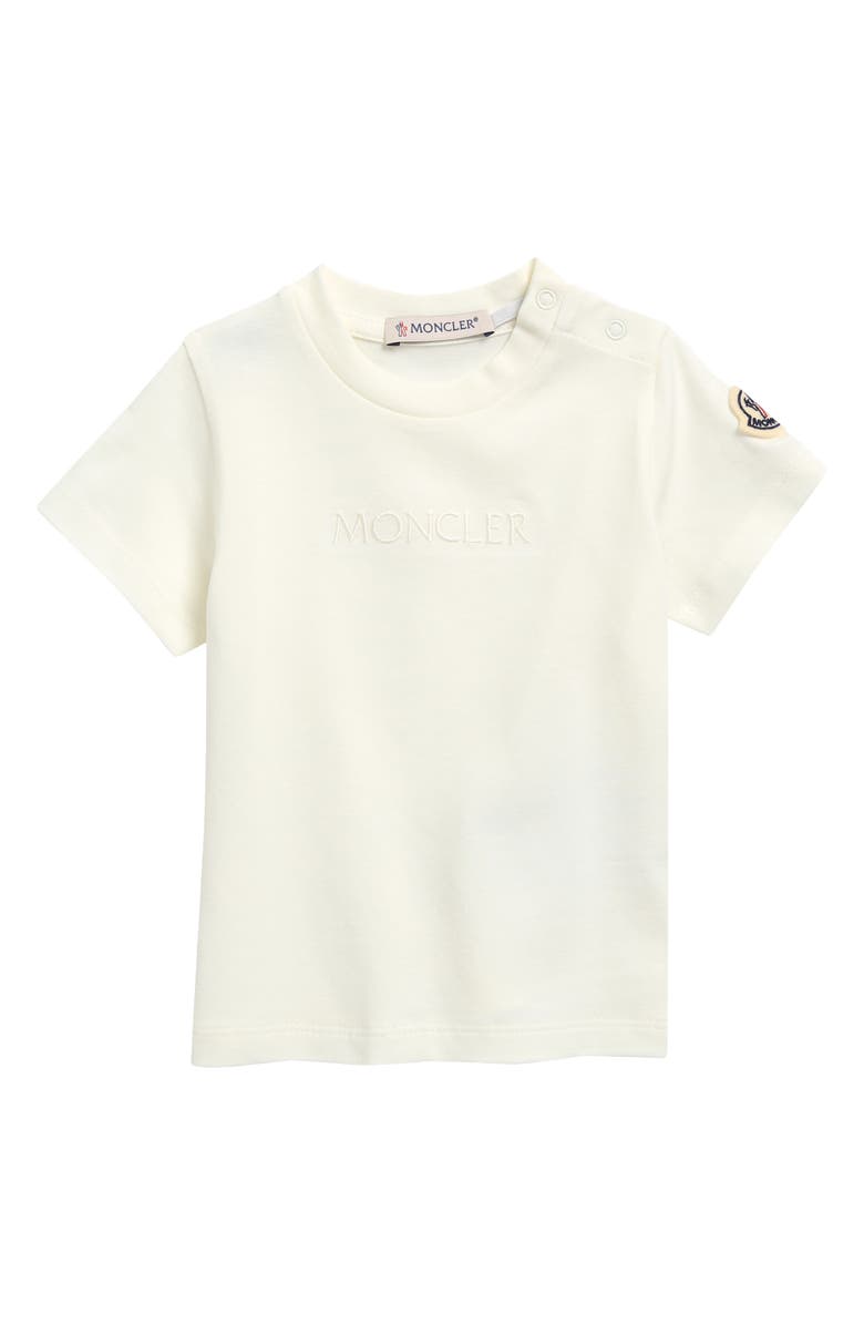 Moncler Kids' Logo Patch Short Sleeve T-Shirt, Main, color, White
