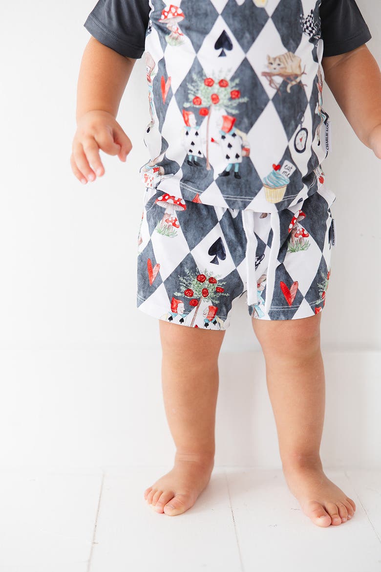 Baby's Alice in Wonderland Shorts and Shirt Set, Alternate, color, Grey