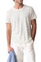 selected White/ Mediterranea Stripe
