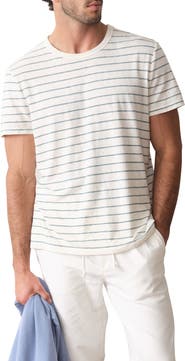 Marine Layer Relaxed Striped Hemp and Cotton T-Shirt
