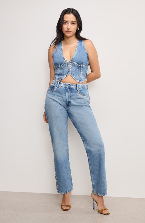 GOOD AMERICAN GOOD AMERICAN STUDDED UNDERWIRE DENIM VEST