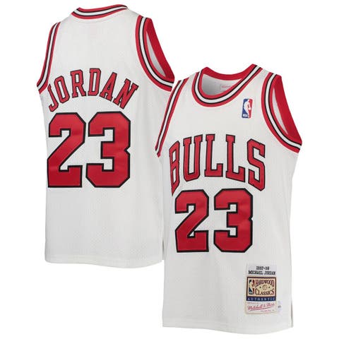Youth Mitchell & Ness Michael Jordan White Chicago Bulls 1997/98 Hardwood Classics Authentic Jersey