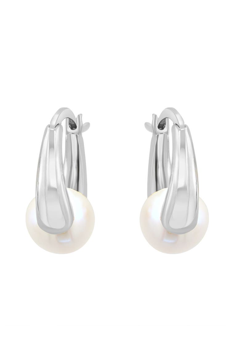 Sterling Silver Pearl Grace Earrings, Alternate, color, White