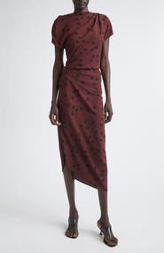 Proenza Schouler Ren Dot Print Asymmetric Midi Dress