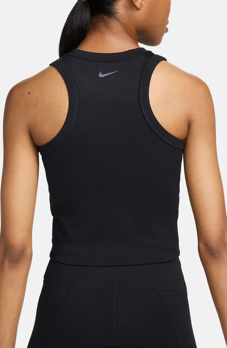 Nike One Fitted Dri-FIT Cropped Tank Top, Alternate, color, 010 010 Black/Black