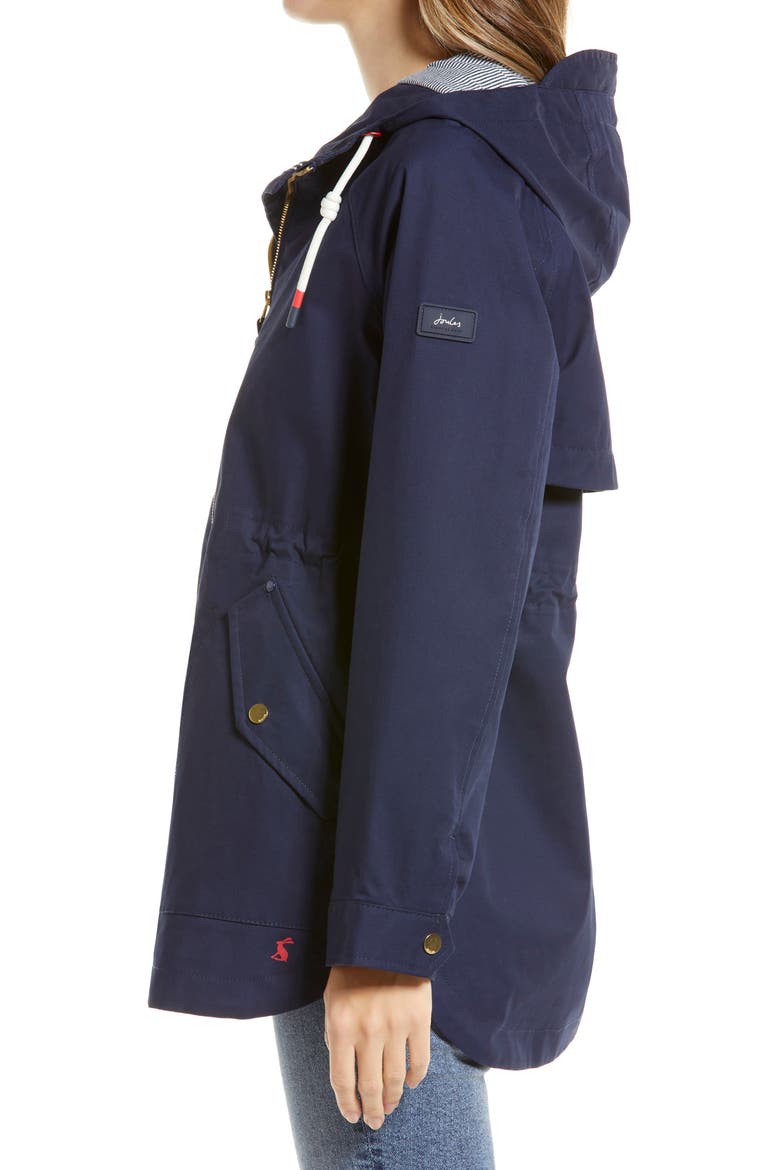 Shoreside Waterproof Hooded Raincoat, Alternate, color, FRENCH NAVY