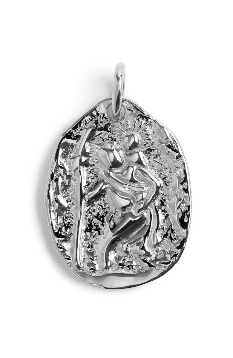 Monica Vinader St. Christopher Pendant, Main, color, Sterling Silver