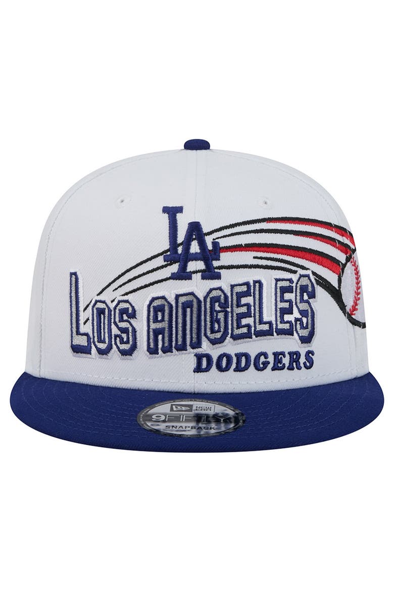 Men's New Era White Los Angeles Dodgers Retro Sweep 9FIFTY Snapback Hat, Alternate, color, White